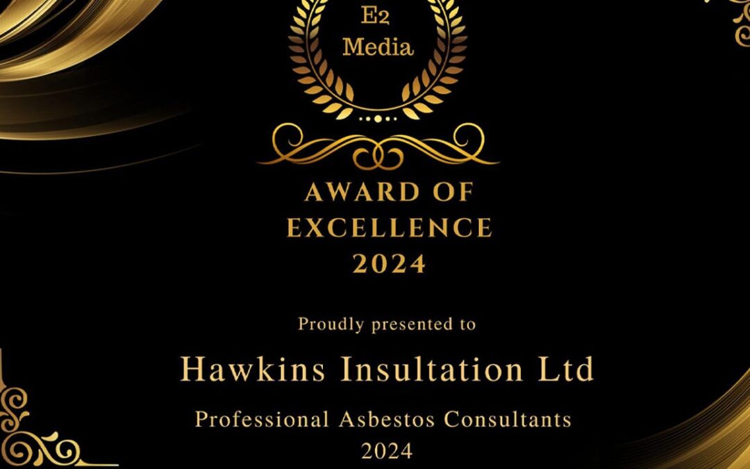 Hawkins receive the award of excellence 2024 Hawkins Insulation Ltd